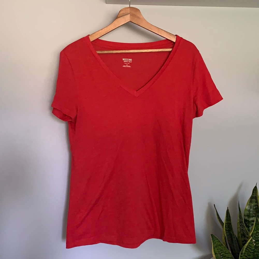 Mossimo Red V-Neck